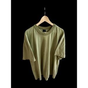 Vintage 90's Military Ringer T Shirt Olive Green Men's XL No Size Tag Distressed